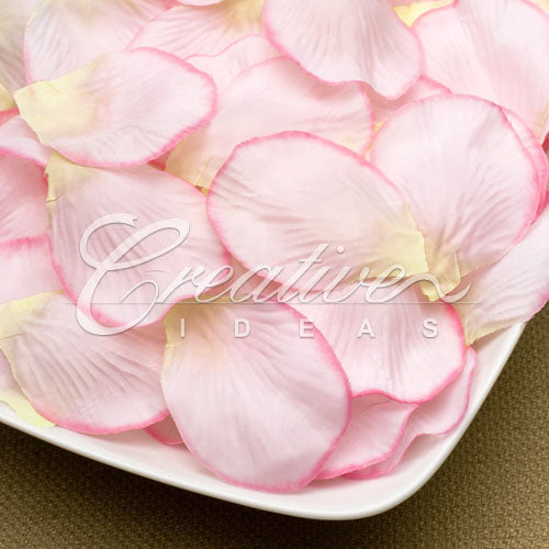 Medium Size Flower Petals-Sold By A Dozen Inner Packs ( 144 Flower Petals/Inner Pack) (Pink/Yellow)