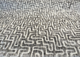Adina Granite Jacquard Velvet Fabric - Geometric Maze Pattern, 54" Width (1 Yard)