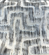 Adina Granite Jacquard Velvet Fabric - Geometric Maze Pattern, 54" Width (1 Yard)