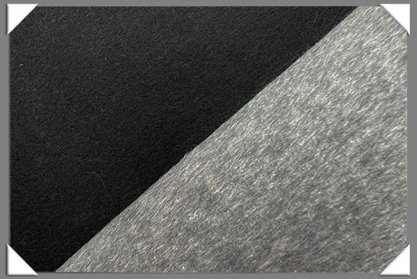 Black Grey Doubleface Cashmere Wool Fabric - Black Grey Doubleface, 58/60" Width