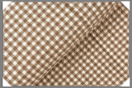 Golden Gingham Seersucker Cotton Fabric - Golden Gingham Seersucker Cotton Fabric, Cotton Fabric, 58/60" Width (1 Yard)
