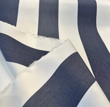 Sunbrella Acrylic Fabric - Indigo Beige Stripe Cabana, 54" Width (1 Yard)