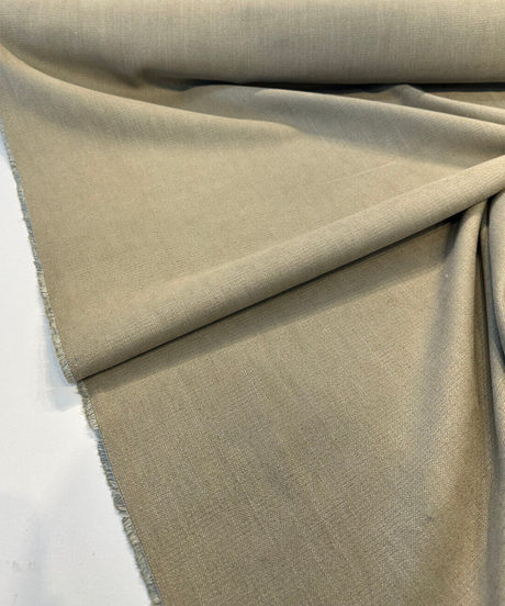 Sawyer Italian Vagatex Upholstery Drapery Fabric - Khaki Taupe Linen Look, 60,000 Double Rubs (1 Yard)