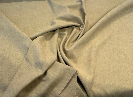 Sawyer Italian Vagatex Upholstery Drapery Fabric - Khaki Taupe Linen Look, 60,000 Double Rubs (1 Yard)