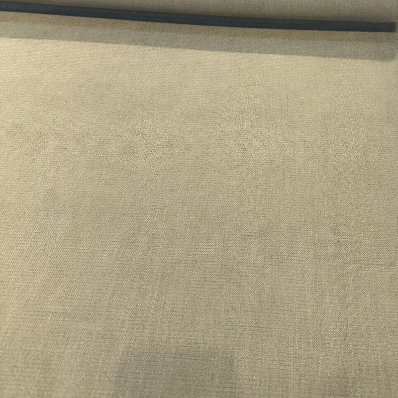 Sawyer Italian Vagatex Upholstery Drapery Fabric - Khaki Taupe Linen Look, 60,000 Double Rubs (1 Yard)