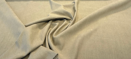 Sawyer Italian Vagatex Upholstery Drapery Fabric - Khaki Taupe Linen Look, 60,000 Double Rubs (1 Yard)