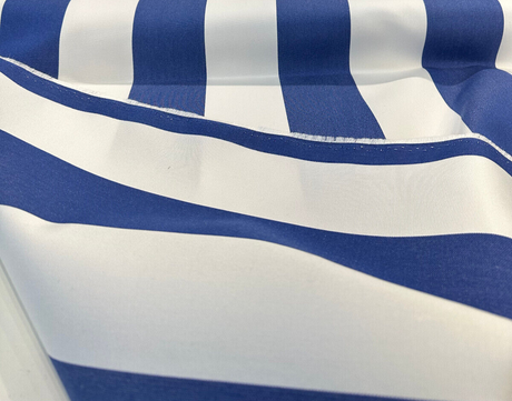 Explorer Sunbrella Acrylic Fabric - Blue Cobalt Stripe, 54" Width (1 Yard)