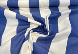 Explorer Sunbrella Acrylic Fabric - Blue Cobalt Stripe, 54" Width (1 Yard)