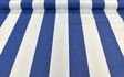 Explorer Sunbrella Acrylic Fabric - Blue Cobalt Stripe, 54" Width (1 Yard)