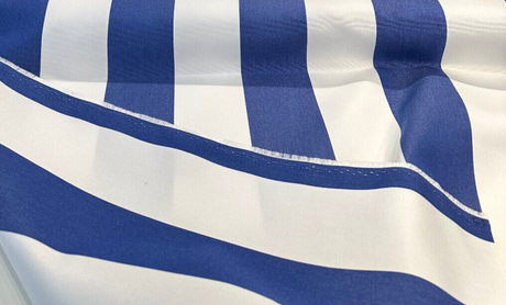 Explorer Sunbrella Acrylic Fabric - Blue Cobalt Stripe, 54" Width (1 Yard)