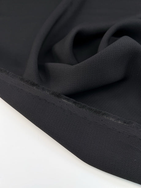 Cotton Viscose Crepe Black