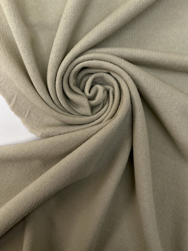 Cotton Wool Knitted Fabric Gray Green