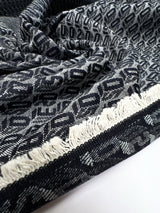 Cotton Jacquard Abstract Gray-Black