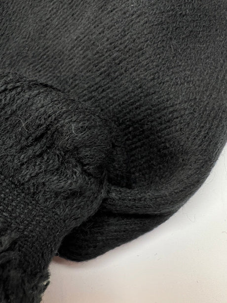 Polyester Tweed Coat Fabric Black