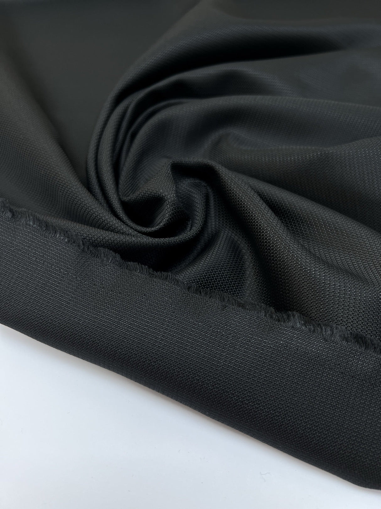 Wool Jacquard Fabric Black