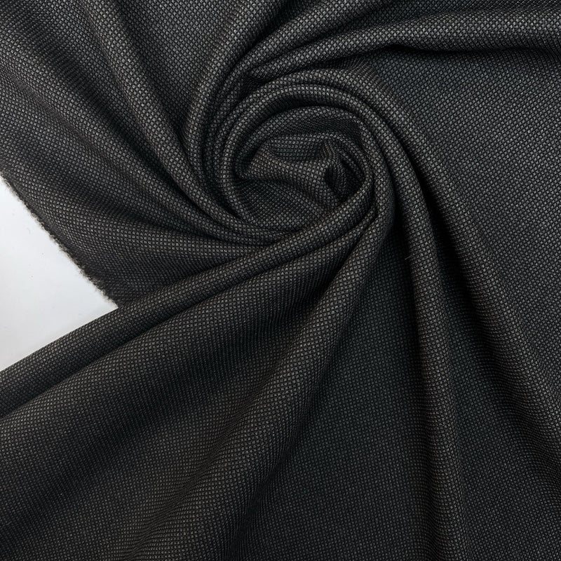 Wool Suit Fabric Gray Black