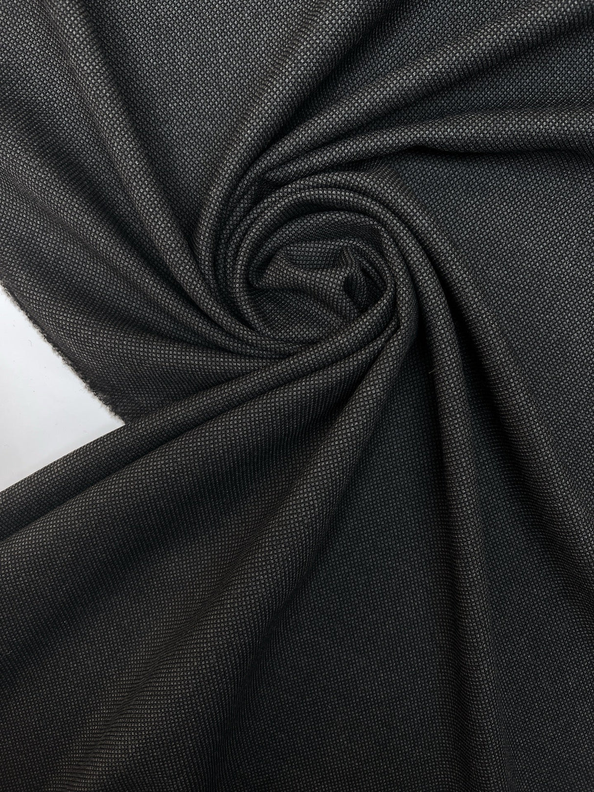 Wool Suit Fabric Gray Black