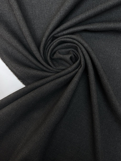 Wool Suit Fabric Gray Black