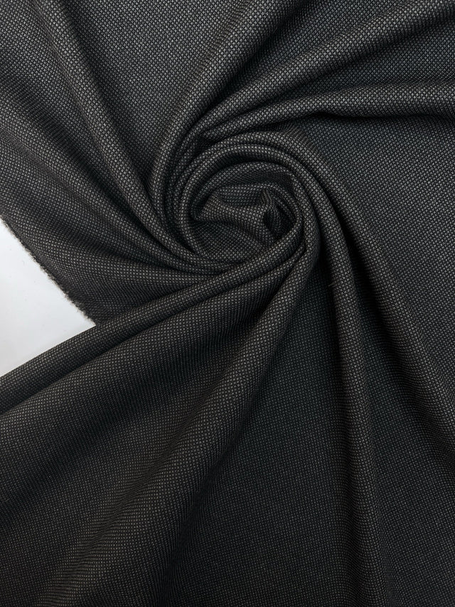 Wool Suit Fabric Gray Black