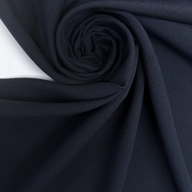 Viscose Cotton Crepe Blue