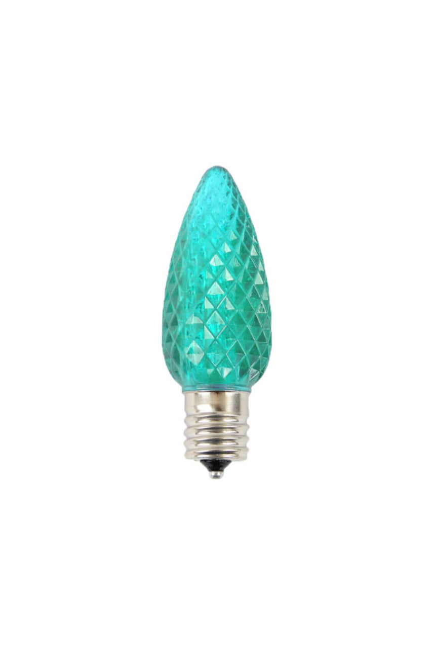 C9 Wonderful LED SMD Bulb (25 bulbs/bag) - Faceted, Teal