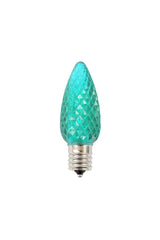 C9 Wonderful LED SMD Bulb (25 bulbs/bag) - Faceted, Teal