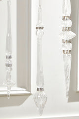 12" Finial Glass with Jewels Ornament