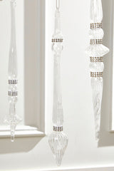 Finial Glass Jewel Ornament 12 Inch Christmas Decor