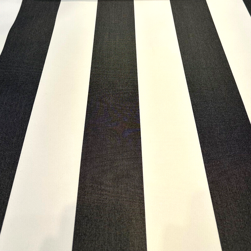 Explorer Sunbrella Black Stripe Sunbrella Acrylic Fabric - Black And White Stripe, 54" Width (1 Yard)