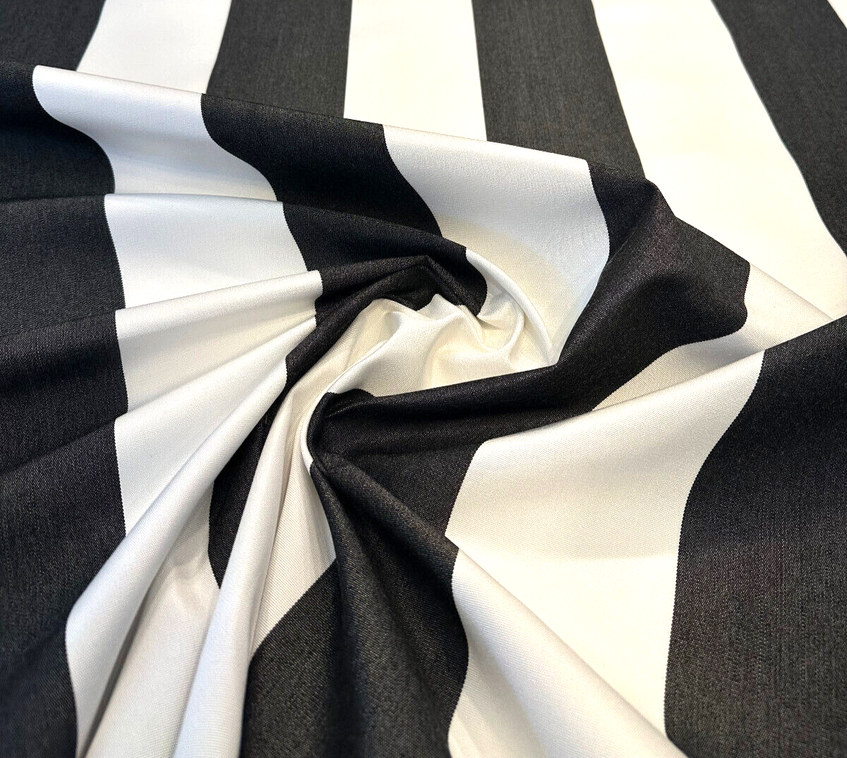 Explorer Sunbrella Black Stripe Sunbrella Acrylic Fabric - Black And White Stripe, 54" Width (1 Yard)