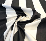 Explorer Sunbrella Black Stripe Sunbrella Acrylic Fabric - Black And White Stripe, 54" Width (1 Yard)