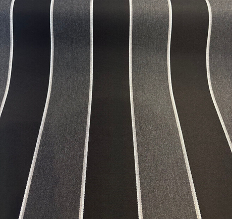 Sunbrella Peyton Granite Acrylic Fabric - Granite Black Stripe, 54" Width, 56075-0000 (1 Yard)