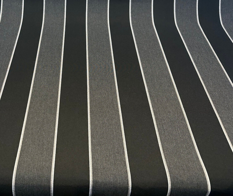 Sunbrella Peyton Granite Acrylic Fabric - Granite Black Stripe, 54" Width, 56075-0000 (1 Yard)