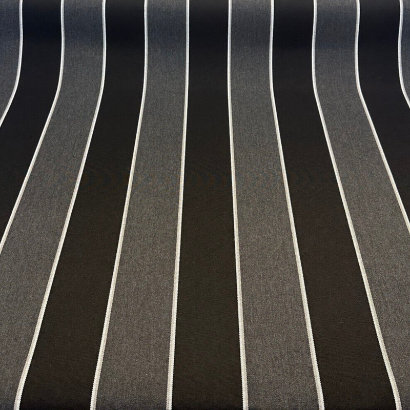 Sunbrella Peyton Granite Acrylic Fabric - Granite Black Stripe, 54" Width, 56075-0000 (1 Yard)