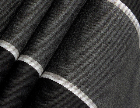 Sunbrella Peyton Granite Acrylic Fabric - Granite Black Stripe, 54" Width, 56075-0000 (1 Yard)