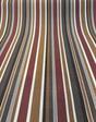Brannon Redwood Stripe Sunbrella Acrylic Fabric - Brown, Tan, Red, Ivory Stripe, 54" Width (1 Yard)