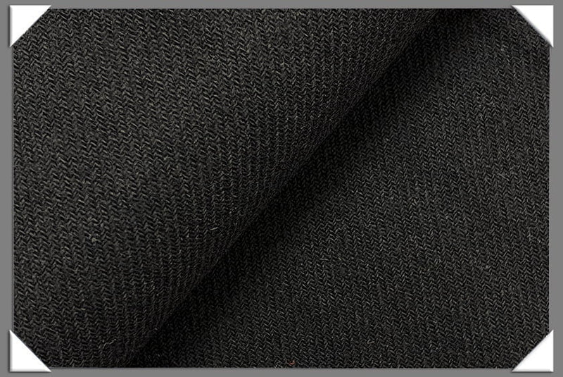Black Wool Blend Flannel Fabric - Black, Wool Blend Flannel Fabric, 58/60" Wide (1 Yard)