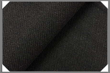 Black Wool Blend Flannel Fabric - Black, Wool Blend Flannel Fabric, 58/60" Wide (1 Yard)