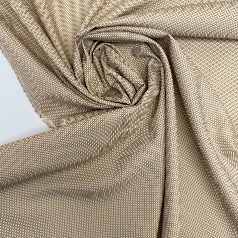 Cotton Woven Geometric Print Beige