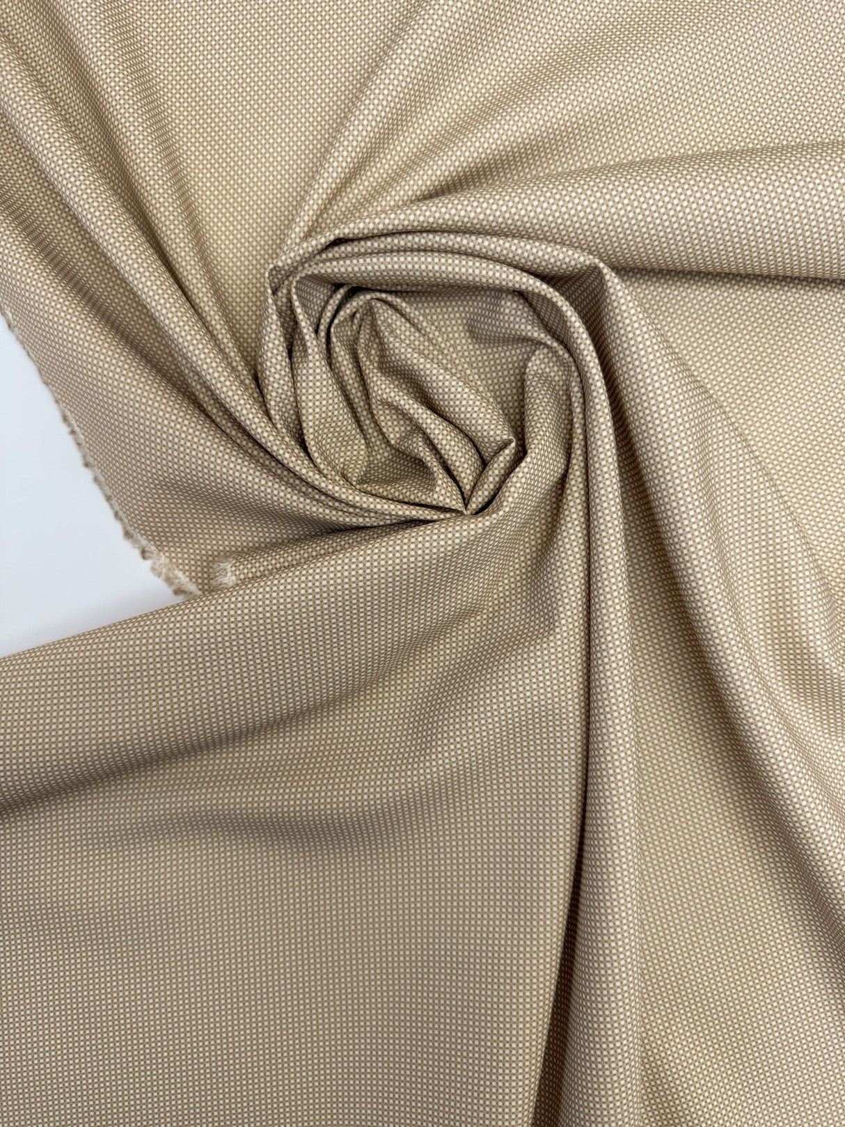 Cotton Woven Geometric Print Beige