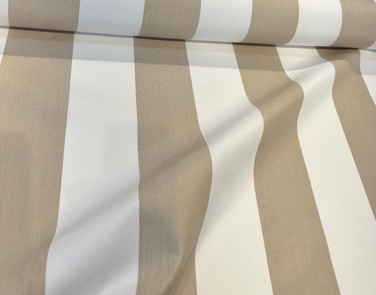 Explorer Sunbrella Acrylic Fabric - Beige Sand Stripe, 54" Width (1 Yard)