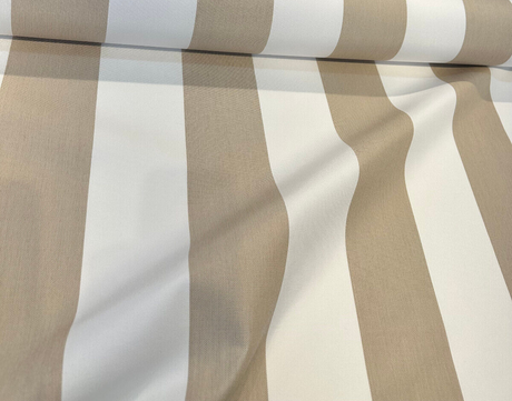 Explorer Sunbrella Acrylic Fabric - Beige Sand Stripe, 54" Width (1 Yard)