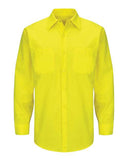 Red Kap Men's Enhanced Hi-Visibility Long Sleeve Work Shirt