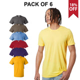 6 Pack: Combed CVC T-Shirt For Adult | 52/48 Combed Ring-Spun Cotton