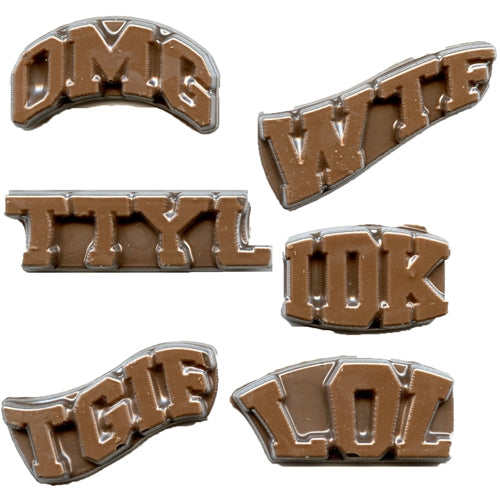 Molde de chocolate de mensajes de texto