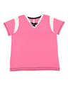 Women's Curvy Lace Up Fine Jersey Tee