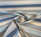 Sunbrella Ascend Spa Blue 145410-0009 Solution Dyed Acrylic Fabric - Spa Blue, Stripes, 54" Width (1 Yard)