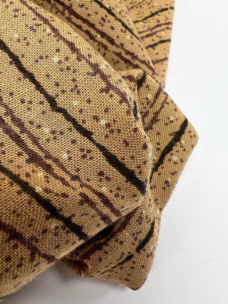 Acrylic Woven Stripe Print Beige