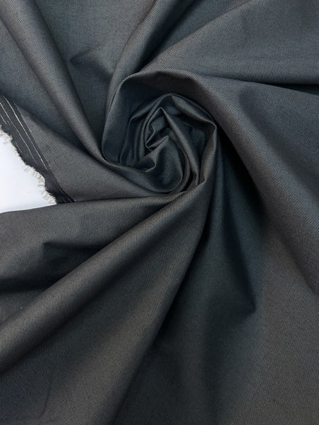 Cotton Wool Twill Gray Black