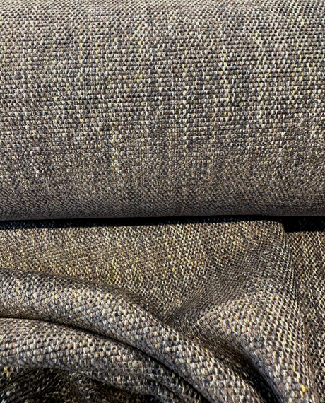 Italian Bolzano Harvest Tweed Chenille Brown Upholstery Fabric - Brown Chenille Tweed, 56" Width (1 Yard)